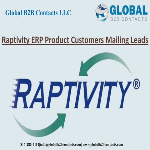Raptivity ERP product customers mailing leads
