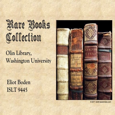 Rare Books Collection at Washington University