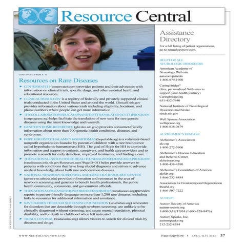 Rare disease resources