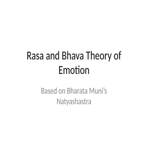 Rasa_and_Bhava_Theory ,comapring  eastern and western  concept