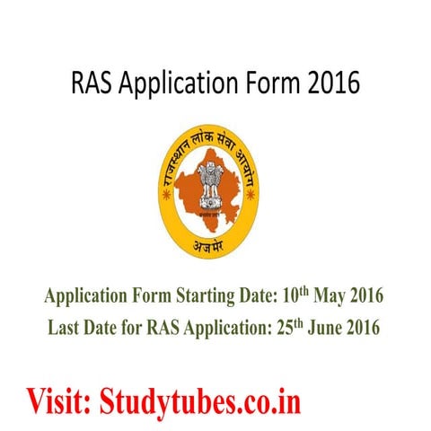 Ras application form 2016