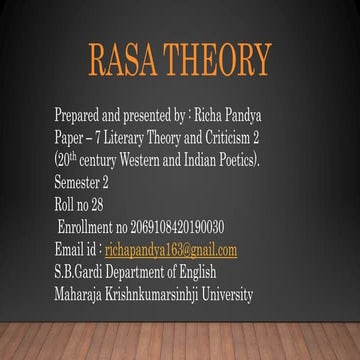 Rasa theory