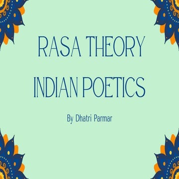 Rasa Theory Introduction by Bharat Muni.pptx