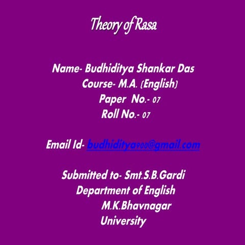 Rasa theory presentation
