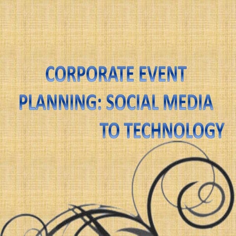 Corporate Event Planning