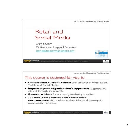 Social Media for Retailers - David