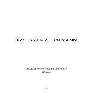 Érase una vez...un duende