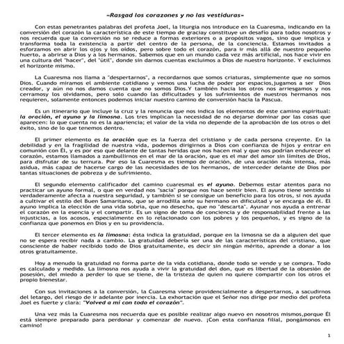 Rasgad los corazones y no las vestiduras