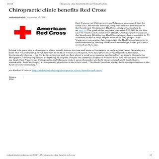 Chiropractic clinic benefits Red Cross