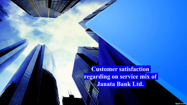 Service marketing MIx janata Bank Ltd