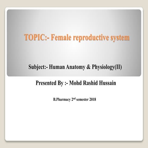 female reproductive system | PPTX
