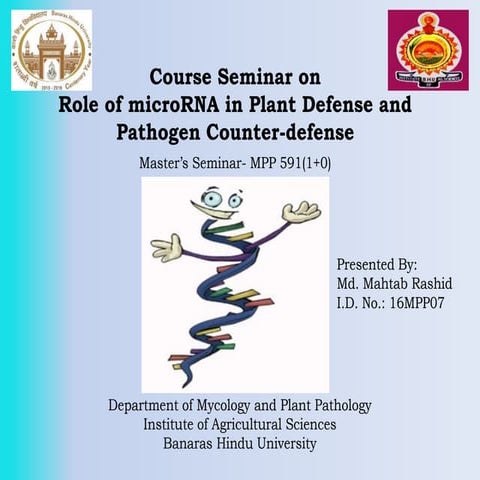 microRNA in Plant Defence and Pathogen Counter-defence