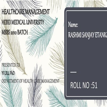 healthcare management ppt