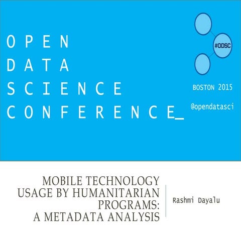 Mobile technology Usage by Humanitarian Programs: A Metadata Analysis