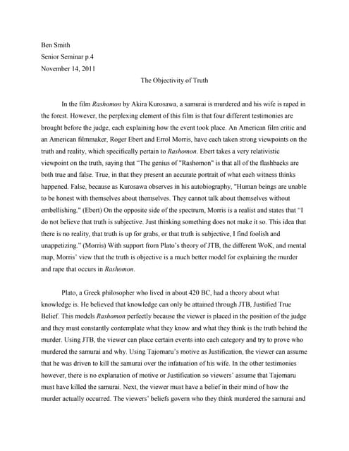 Rashomon essay