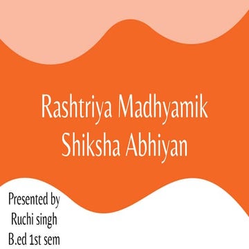 Rashtriya madhyamik shiksha abhiyan (RMSA)