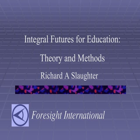 Integral Futures for Education
