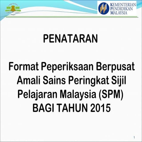 Rasional format baru amali sains 2015