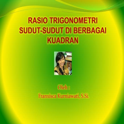 Rasio trigonometri sudut-sudut di berbagai kuadran