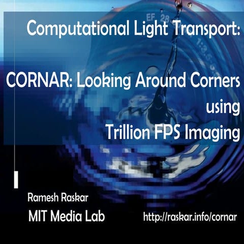 CORNAR: Looking Around Corners using Trillion FPS Imaging