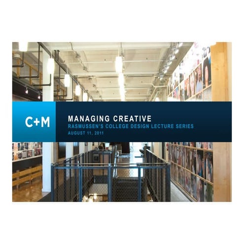 Managing Creative with Aaron O'Keefe