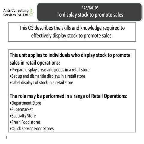 Retail management - How to display & promote sales