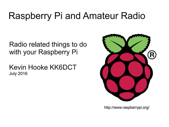 Raspberry Pi and Amateur Radio