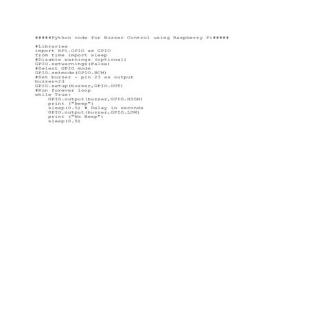 Python code for Buzzer Control using Raspberry Pi | PDF | Programming ...