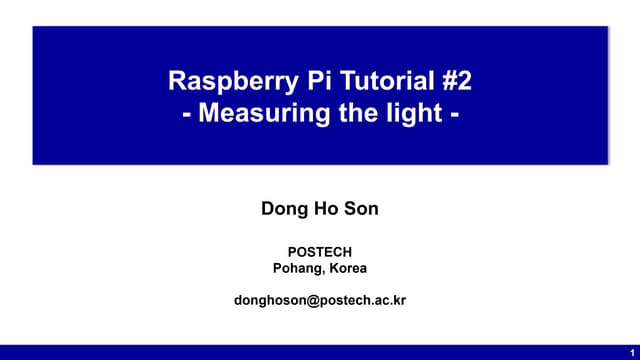 Raspberry pi tutorial #2