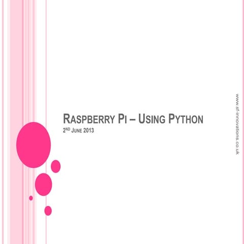 Raspberry Pi Using Python | PPTX