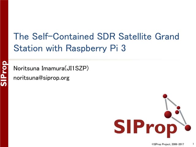 The Self-Contained SDR Satellite Grand Station with Raspberry Pi 3