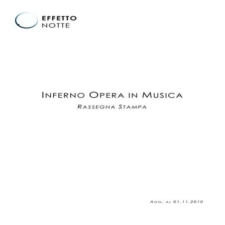 Inferno opera in Musica - rassegna stampa giugno 2011