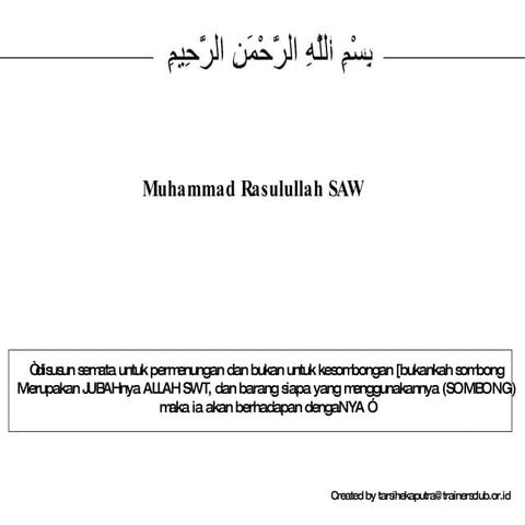 Rasulullah Yaa Rasulullah