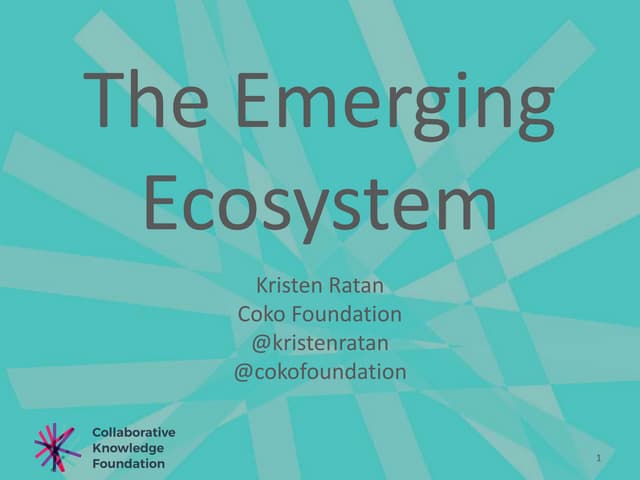 Seeding a New Ecosystem:  Open Infrastructure for Scholarly Communication
