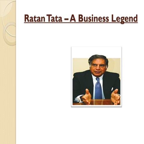 Ratan Tata - A Business Legend | PDF