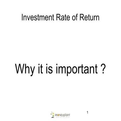 Importance of Rate of Return in Investments