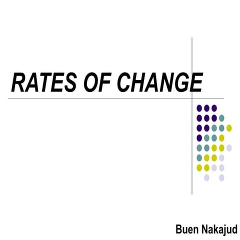 Rates of Change