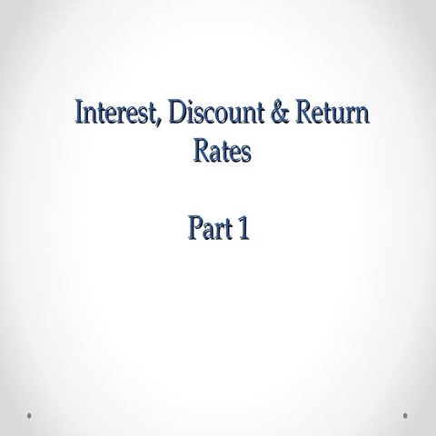 Rates part 1 