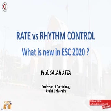 Rate vs rhythm control, what is new in esc 2020
