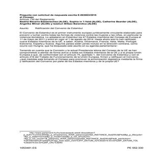 Ratificación del convenio de estambul