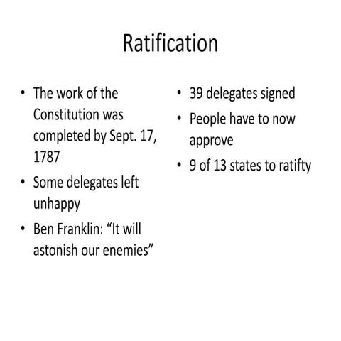 Ratification of Constitution