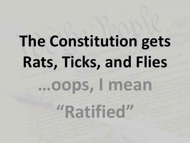 Ratification of the constitution