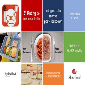 Presentazione 5° Rating menu scolastici - Foodinsider.it
