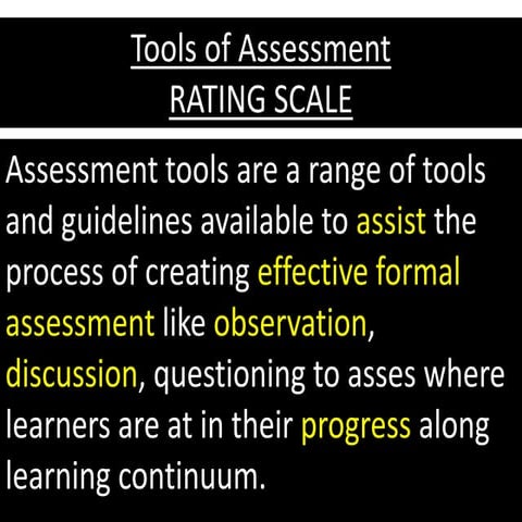 Rating scale