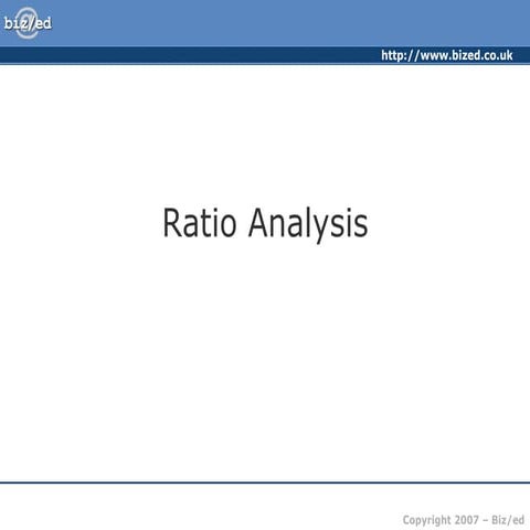 Ratio Analyisis
