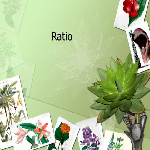 This lesson is about ratio and proportions