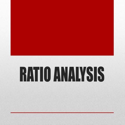 Ratio analysis