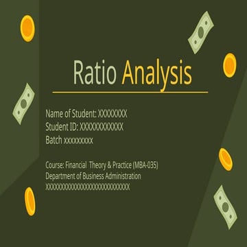 Ratio Analysis Finance Slides of business course