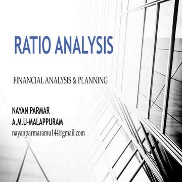 Ratio analysis
