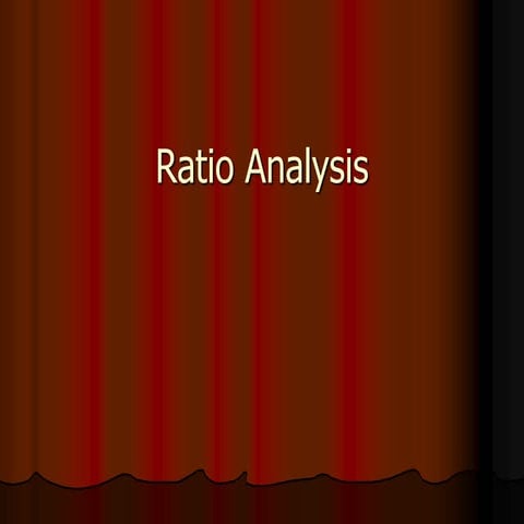 Ratio Analysis Power Point Presentation .ppt